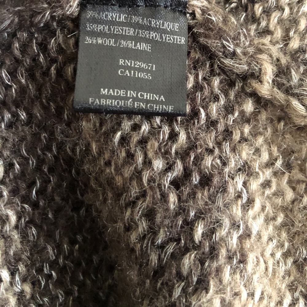 Brown Tan Draped Cardigan  Sweater - Picture 6 of 6